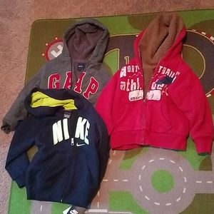 4t zip front sweatshirt lot 3 piece nike gap